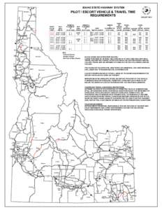 Idaho Pilot/Escort Vehicle & Travel Time Requirements - Map & Rules