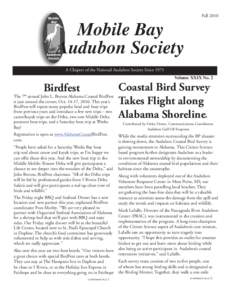 Fall[removed]Mobile Bay Audubon Society A Chapter of the National Audubon Society Since 1971 Volume XXIX No. 2