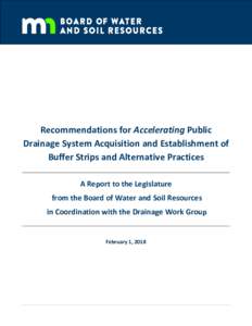 Recommendations for Accelerating Drainage System Acquisition of Buffer Strips and Alternative Practices