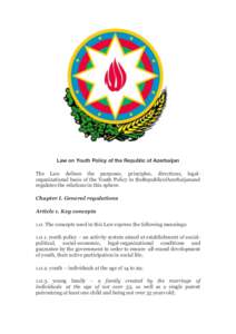 Youth Policy Law Azerbeijan