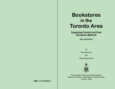 Bookstores in the Toronto Area Supplying Central and East European Material