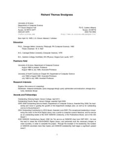 Richard T. Snodgrass / Transaction processing / Computer science / Computing / Temporal database / Real-time database / Snodgrass / SIGMOD / Transaction time / Data management / Database management systems / Database theory