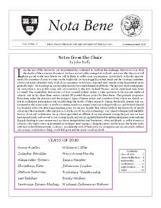 Nota Bene Vol. No.2 2 Vol. 1514No.