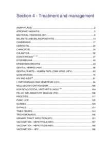 Treatment & Management (Section Four) Aug 2012