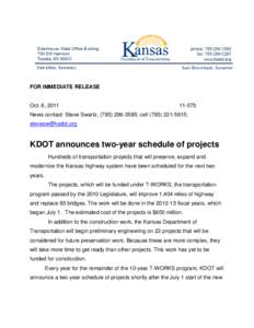 KDOT / Kansas / Deb Miller / Kansas Department of Transportation
