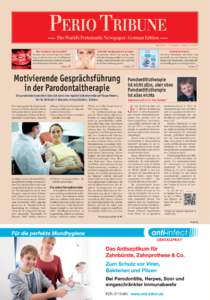 PERIO TRIBUNE The World’s Periodontic Newspaper · German Edition No · 11. Jahrgang · Leipzig, 4. Juni 2014 Wer ist wirklich ein Spezialist?