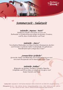 Sommerzeit - Salatzeit Salatteller „Neptuns – Reich“ Rotbarsch, Zander und Lachs serviert mit