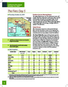 California Fire Siege October 25, 2007 The Fires: Day 5 Thursday, October 25, 2007 Total acreage