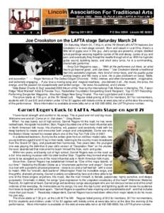 Lincoln Association For Traditional Arts SinceNews To Put A Little LAFTA In Your Life !  Spring