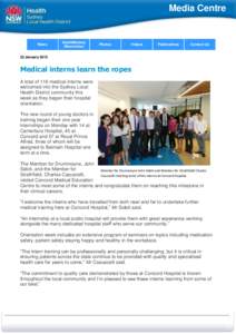 Medical interns learn the ropes