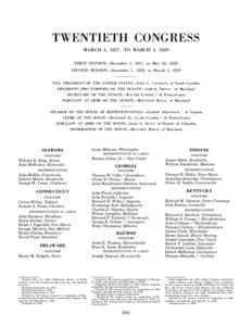 20th United States Congress / Second Confederate Congress / First Confederate Congress
