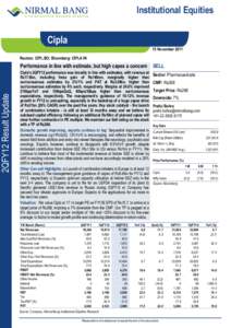 2QFY12 Result Update  Institutional Equities Cipla 15 November 2011