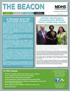 THE BEACON May 2014 A Message from the Executive Director