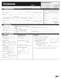 Oregon YERSINIA case report form