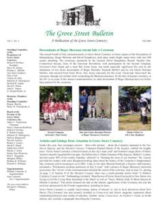 The Grove Street Bulletin Vol. 1, No. 4 Standing Committee of the Proprietors of Grove Street