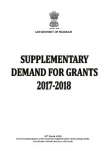 SUPPLEMENTARY DEMAND FOR GRANTS (₹ in lakh) Demand No. 1