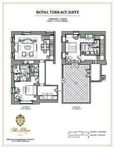 ROYAL TERRACE SUITE 2 BedroomsBaths 2,150 s.f. + 523 s.f. Terrace Living Room 27’-4’’ x 17’ - 11’’