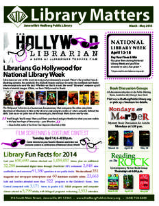 Library Matters  Janesville’s Hedberg Public Library March - May 2015