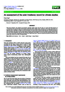 J. Space Weather Space Clim[removed]A14 DOI: [removed]swsc[removed] Ó G. Kopp, Published by EDP Sciences 2014 OPEN