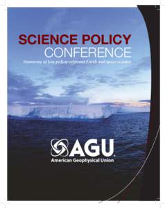 ScIENcE POLIcY CONFERENCE Summary of key policy-relevant Earth and space science  SCIENCE