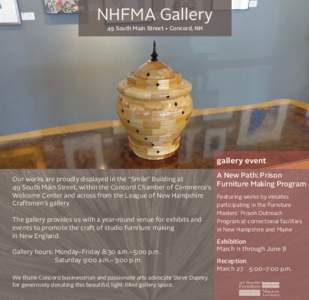 NHFMA Gallery 49 South Main Street • Concord, NH gallery event A New Path: Prison