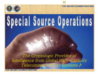 TOP SECRET//COMINT//NOFORN  The Cryptologic Provider of Intelligence from Global High-Capacity Telecommunications Systems 
 TOP SECRET//COMINT//NOFORN