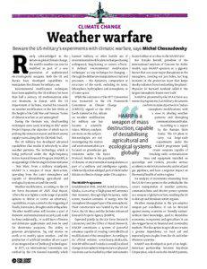 CLIMATE CHANGE  Weather warfare