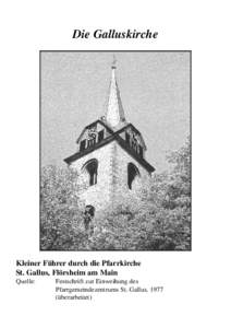 Die Galluskirche  Kleiner Führer durch die Pfarrkirche