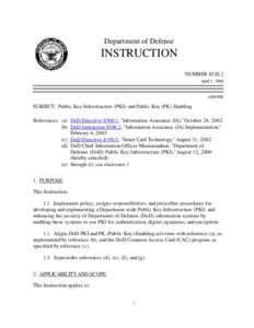 DoD Instruction[removed], April 1, 2004