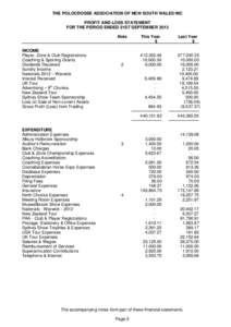 Generally Accepted Accounting Principles / Polocrosse / Income statement / Account / Balance sheet / Profit / Expense / Internal Revenue Code section 183 / Historical cost / Finance / Business / Financial statements