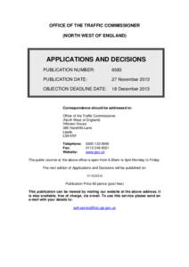 APPLICATIONS AND DECISIONS