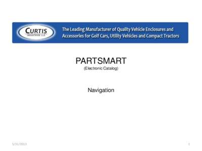 PARTSMART (Electronic Catalog) Navigation