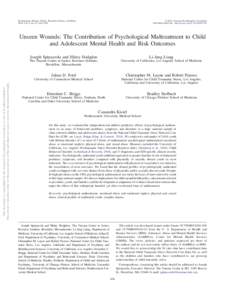 Psychological Trauma: Theory, Research, Practice, and Policy 2014, Vol. 6, No. S1, S18 –S28 © 2014 American Psychological Association[removed]/$12.00 http://dx.doi.org[removed]a0037766