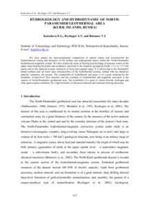 HYDROGEOLOGY AND HYDRODYNAMIC OF NORTH-PARAMUSHIR GEOTHERMAL AREA