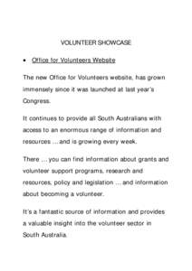 Public administration / Sociology / Volunteerism / Volunteering / Andamooka /  South Australia / Social philosophy / Activism / Conservation Volunteers Australia / Civil society / Giving / Philanthropy