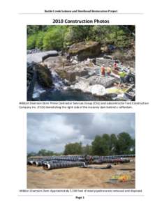 Battle Creek Salmon and Steelhead Restoration Project 2010 construction Photos