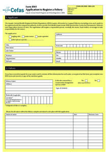 Form RW1  Application to Register a Fishery