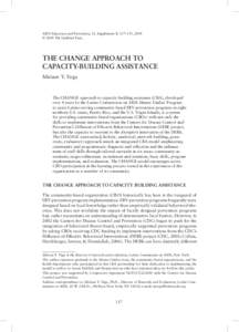 AIDS Education and Prevention, 21, Supplement B, 137–151, 2009 © 2009 The Guilford Press VEGA THE CHANGE MODEL  The CHANGE Approach to