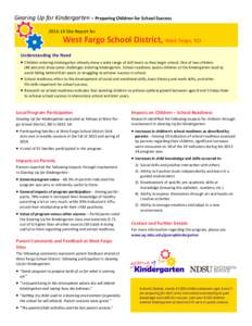 Educational stages / Kindergarten / Parenting / Fargo /  North Dakota / Childhood / Education / Early childhood education