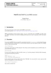 Document: Date: Version: ISO-SWS VILSPA/SRON/MPE/KUL