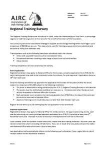 Microsoft Word - D42.12 Regional Training Bursary