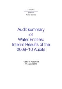 Microsoft Word - 00 Audit summary 2010.doc