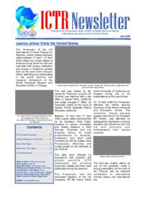 ICTR Newsletter Published by the Communication Cluster—ERSPS, Immediate Office of the Registrar United Nations International Criminal Tribunal for Rwanda April 2009