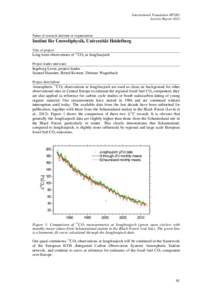 Bernese Oberland / Climate change in Europe / Integrated Carbon Observation System / Jungfraujoch / Radiocarbon dating / Carbon cycle / Schauinsland / Carbon-14 / Jungfrau / Chemistry / Isotopes of carbon / Alps