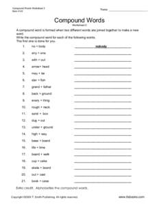 Compound Words Worksheet 2