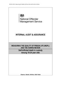 29B - Measuring the Quality of Prison Life and the Harris Review  INTERNAL AUDIT & ASSURANCE MEASURING THE QUALITY OF PRISON LIFE (MQPL) AND THE HARRIS REVIEW