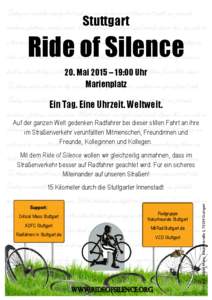 Stuttgart  Ride of Silence 20. Mai 2015 – 19:00 Uhr Marienplatz