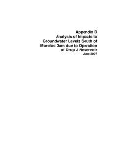 Aquifers / Hydraulic engineering / Hydrogeology / Geotechnical engineering / Groundwater / Reservoir / Water table / Dam / Discharge / Water / Hydrology / Physical geography