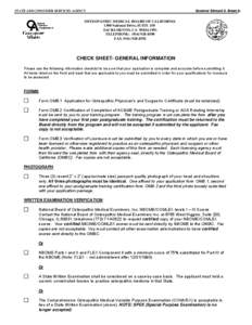 Licensing Application Package, Osteopathic Medical Board of California