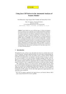 Operations research / Computing / Declarative programming / Constraint satisfaction / JaCoP / Mathematical modeling / Feature model / Mathematical optimization / AMPL / Constraint programming / Software engineering / Computer programming